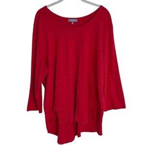 Habitat Stepped Hem Scoop Neck Top Sz XL